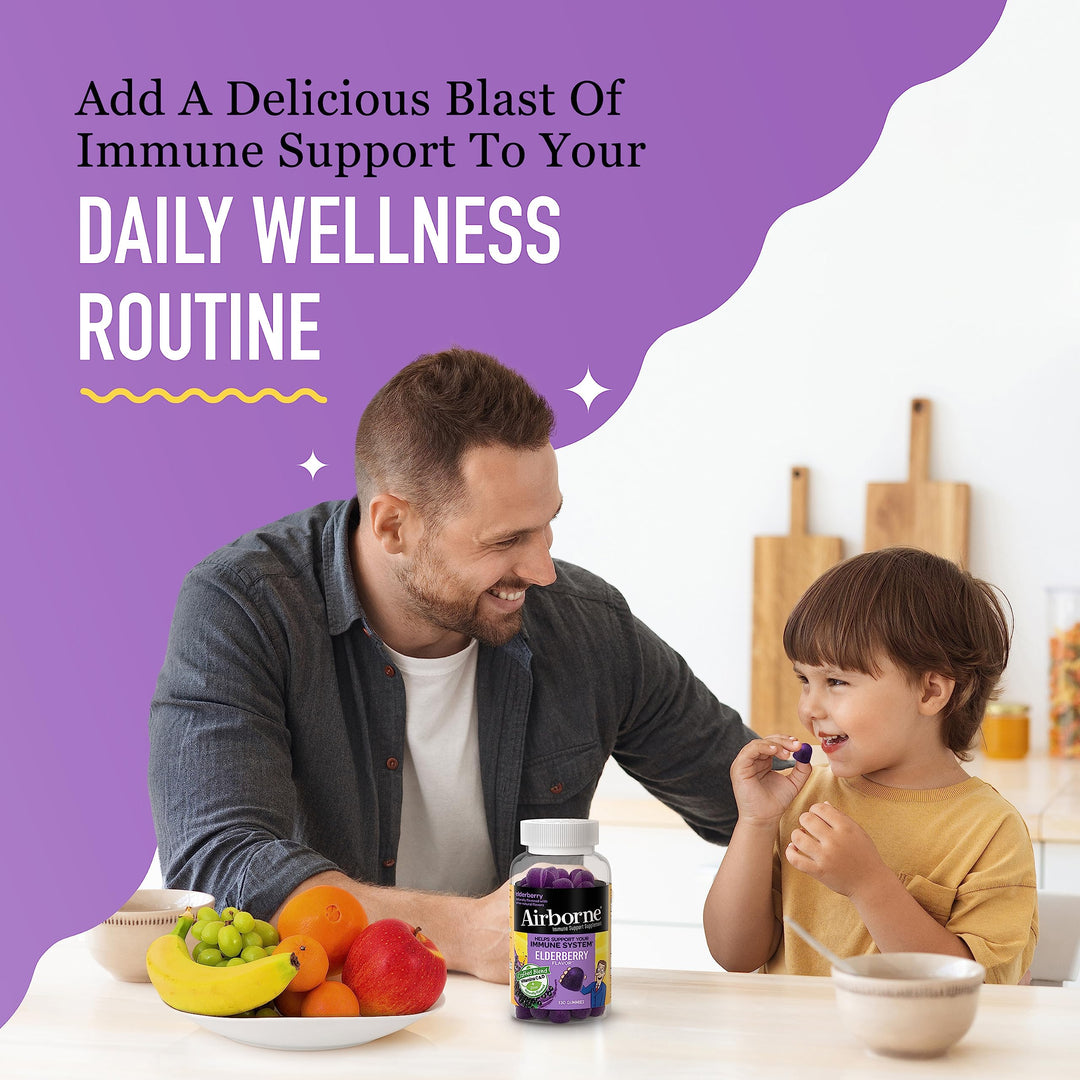 Elderberry + Zinc & Vitamin C Gummies For Adults, Immune Support Vitamin D & Zinc Gummies with Powerful Antioxidant Vitamins C D & E - 130 Gummies, Elderberry Flavor
