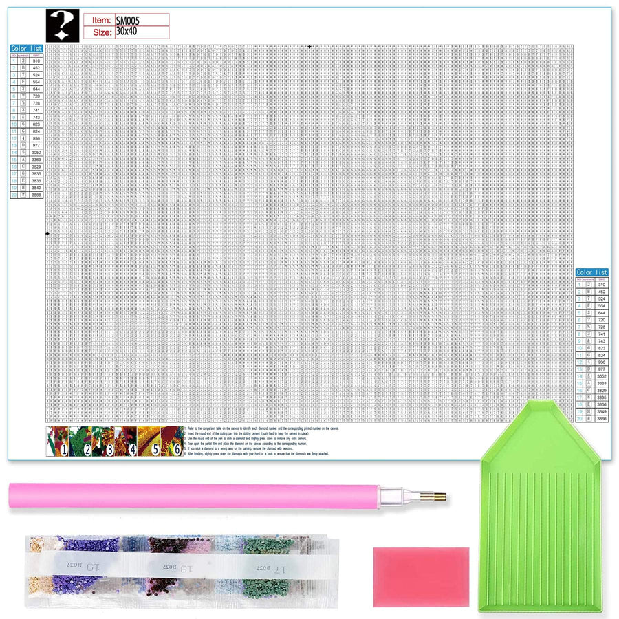 5D Diamond Painting Kits Animals, Square Diamond Paint with Diamonds Art by Numbers, Crystal Embroidery Cross Stitch, Canvas for Home Wall Decor 12x16inch/14x14inch