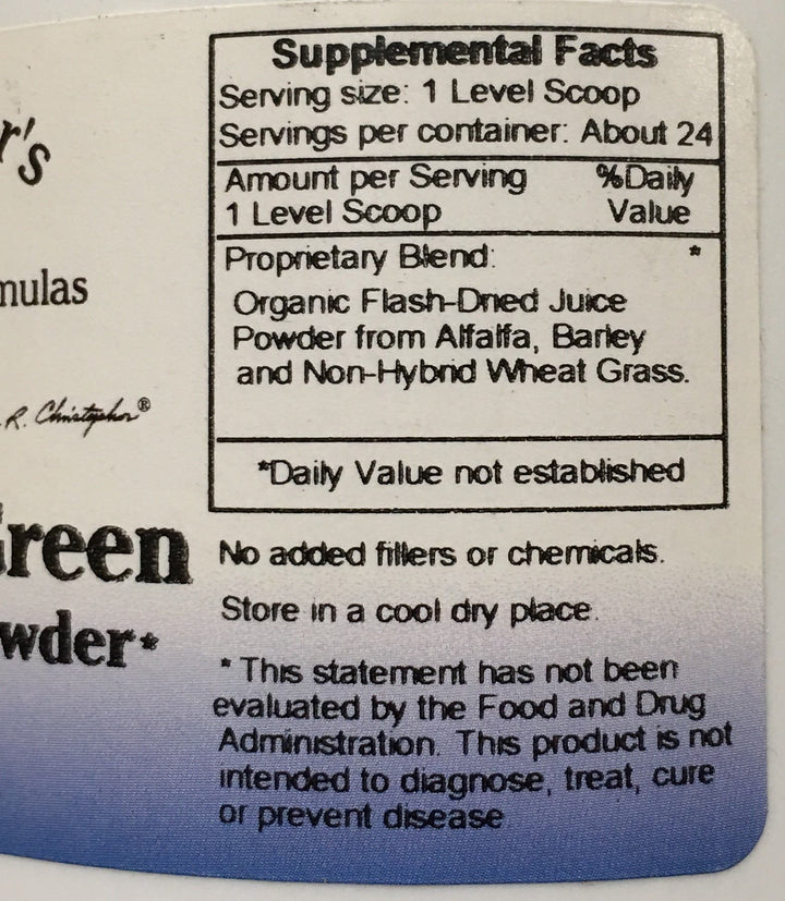 Dr. CHRISTOPHER'S, Nourish Jurassic Green Powder - 4 oz