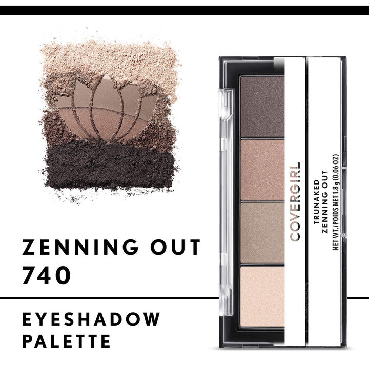 Trunaked Quad Eyeshadow Palette, Zenning Out, Zenning Out, 0.06 Ounce