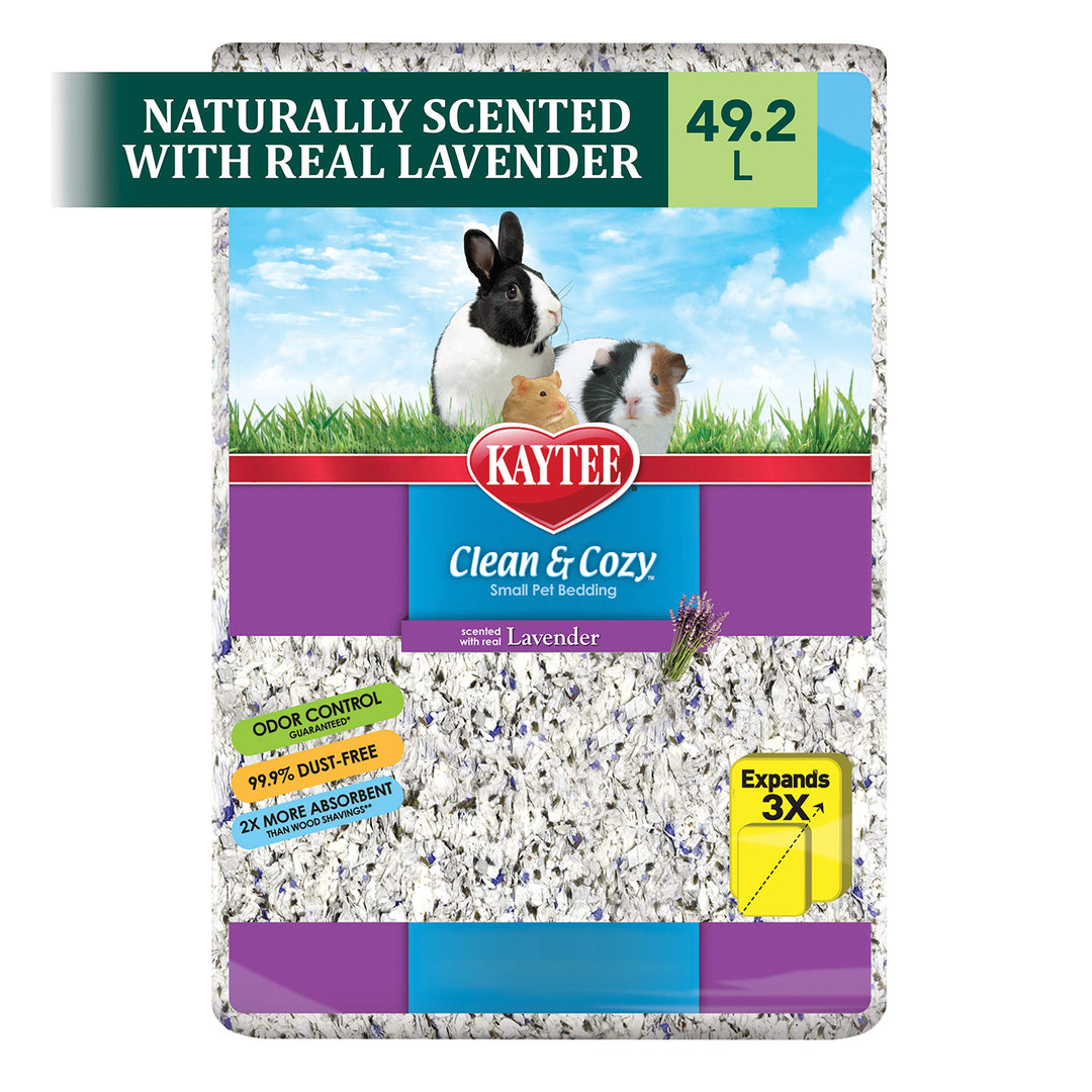 Clean & Cozy Lavender Bedding For Pet Guinea Pigs, Rabbits, Hamsters, Gerbils, and Chinchillas, 49.2 Liters