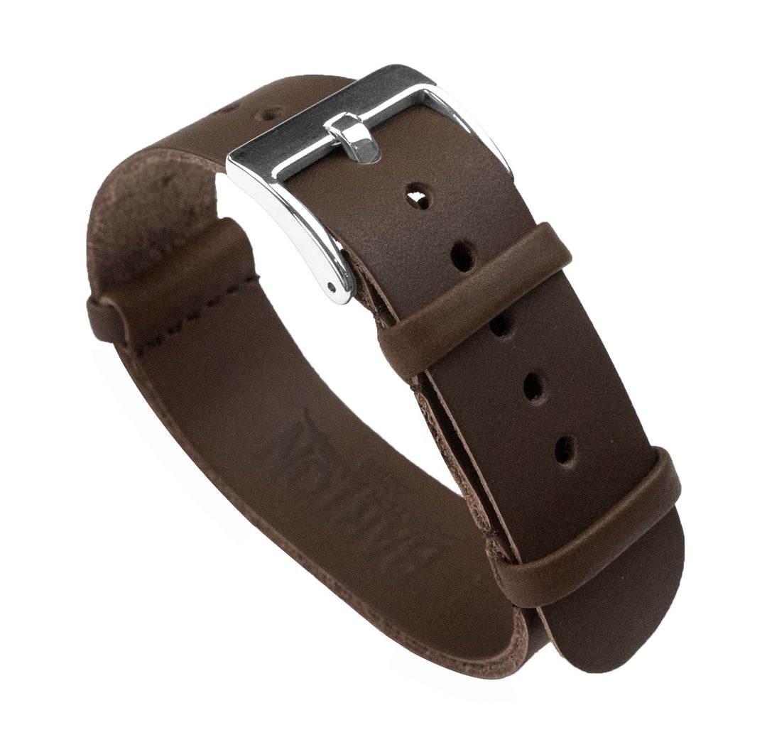 20mm Saddle Brown Standard Length - BARTON Leather NATO® Style Watch Straps