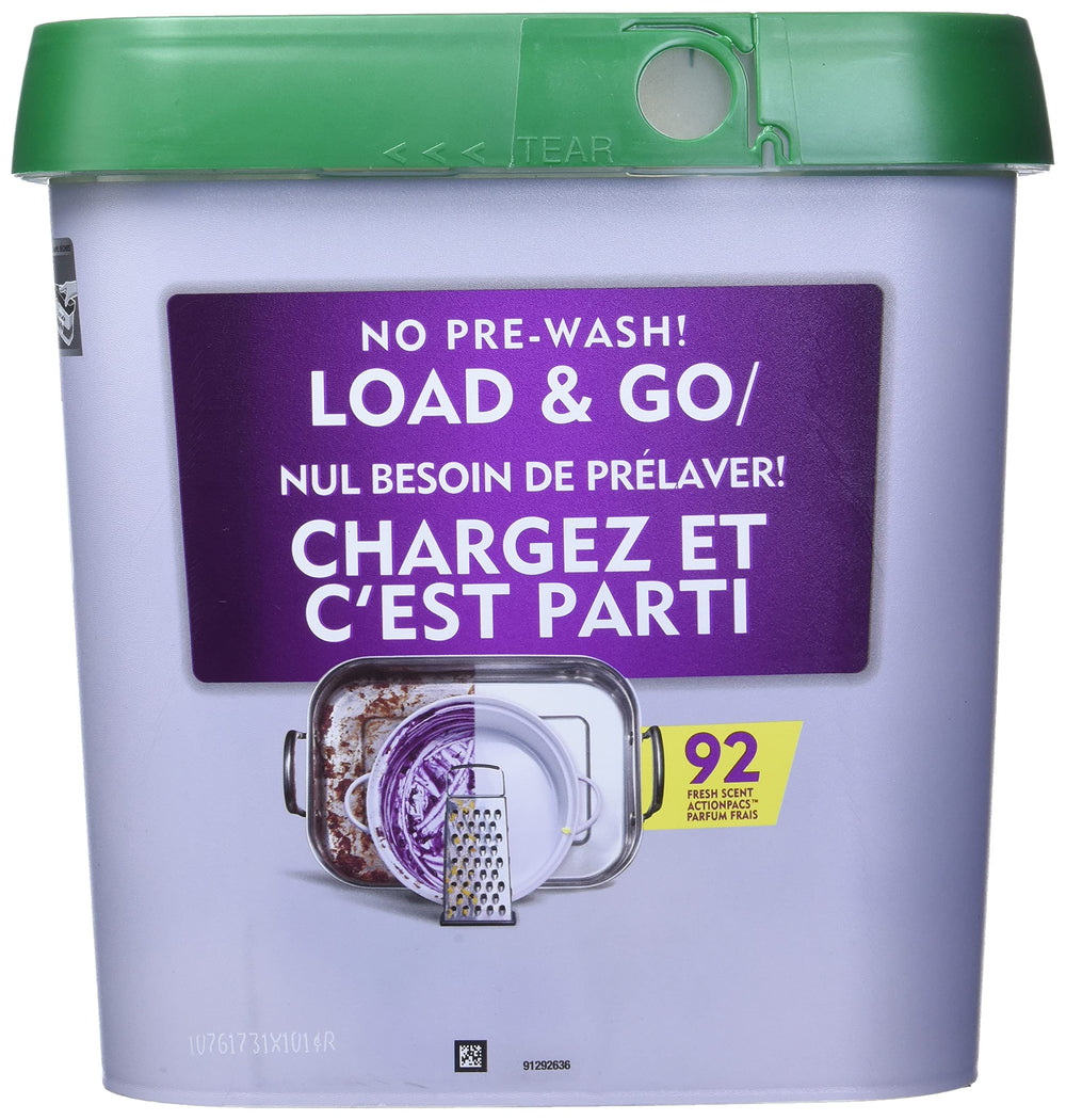 Cascade Platinum Dishwasher Detergent Powder 92 Fresh Scent ActionPacs Net Wt 51.2 Ounce