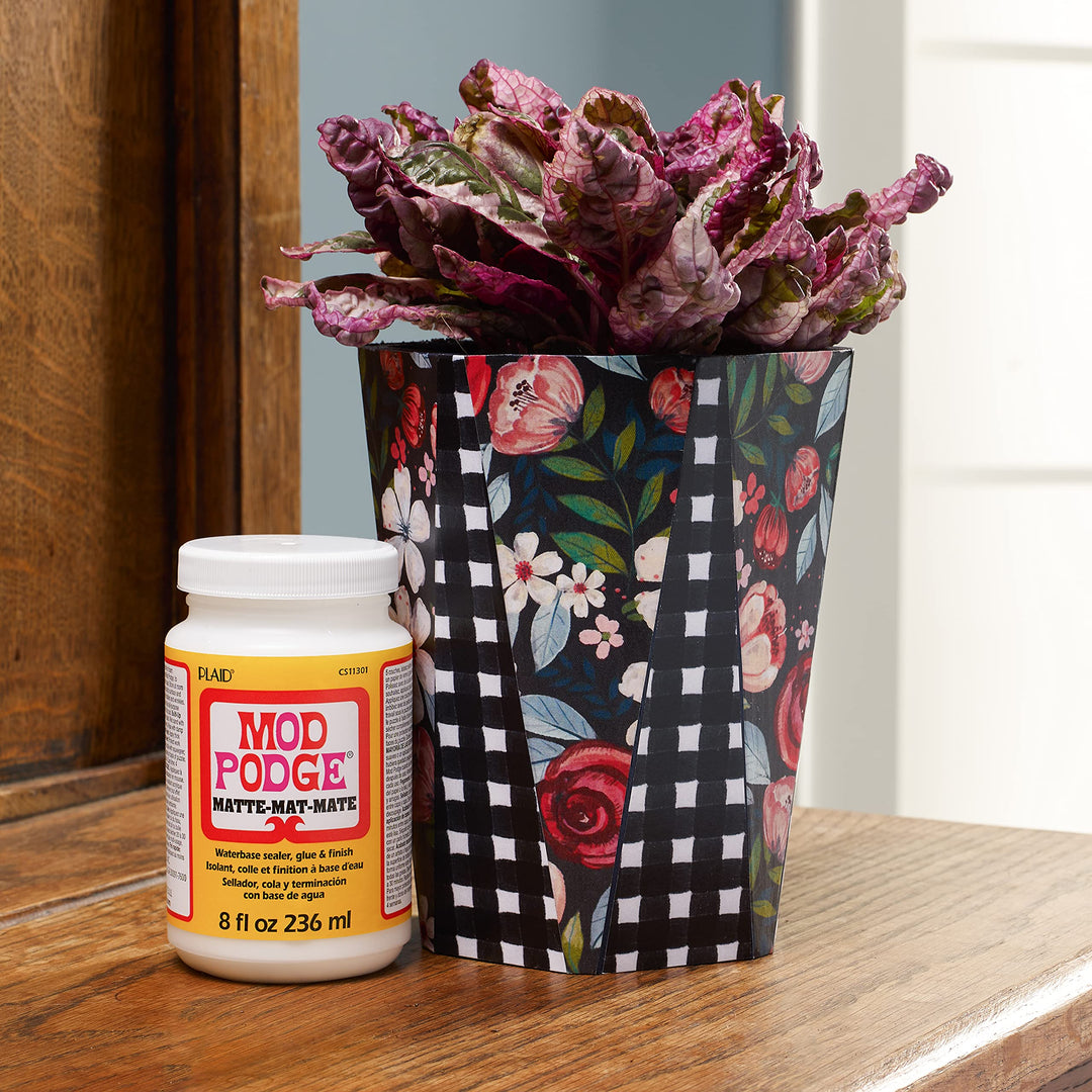 Matte Sealer, Glue & Finish: All-in-One Craft Solution- Quick Dry, Easy Clean, for Wood, Paper, Fabric & More. Non-Toxic - Craft with Confidence, Made in USA, 8 oz., Pack of 1