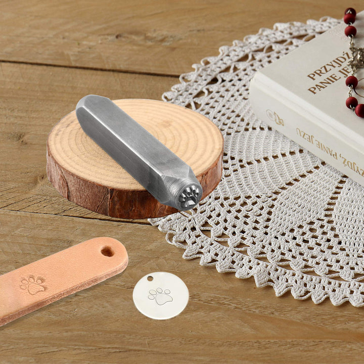 Dog Paw Metal Punch Stamp Stamping Tools 6mm for Stamping/Punching Metal, Jewelry, Clay, Leather, Wood