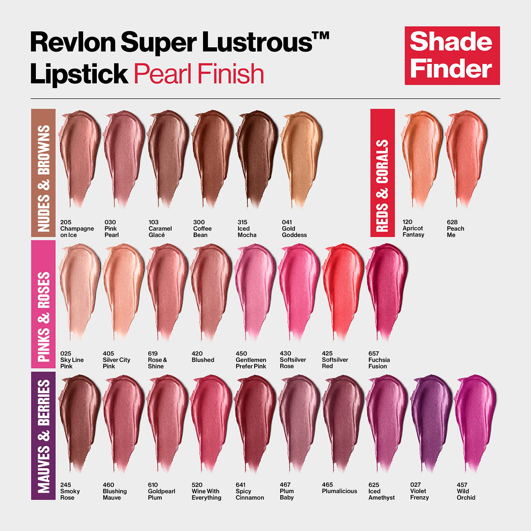 Revlon Super Lustrous Lipstick, High Impact Lipcolor with Moisturizing Creamy Formula, Infused with Vitamin E and Avocado Oil in Gold Pearl, Gold Goddess (041)
