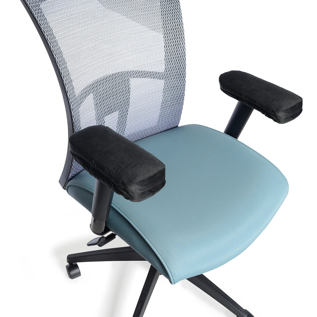 Ergonomic Office Chair Memory Foam Armrest Pad Comfy Gaming Chair Cushions for Elbow and Forearms with Removable Cover - 2 Pack High Density Foam - Black (9 x 4.25 x 1.50 in.)