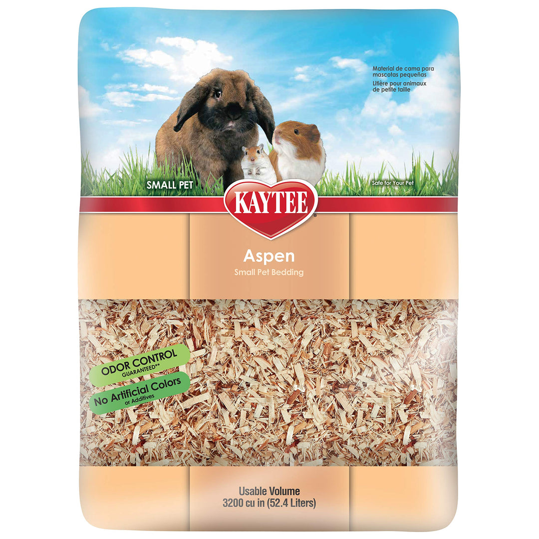 Aspen Small Animal Pet Bedding For Pet Guinea Pigs, Rabbits, Hamsters, Gerbils, and Chinchillas, 52.4 Liters
