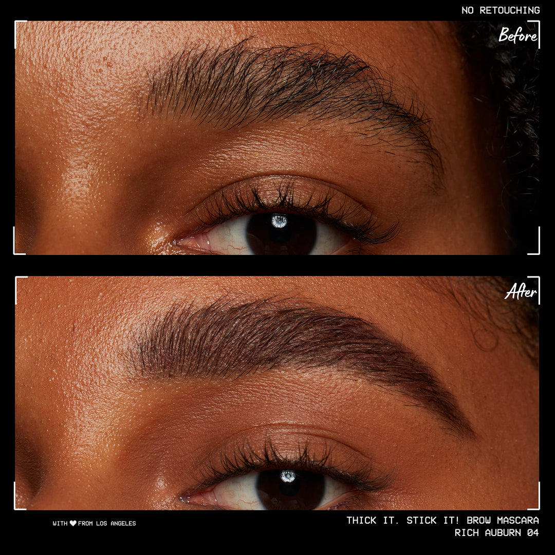 PROFESSIONAL MAKEUP Thick It Stick It Thickening Brow Mascara, Eyebrow Gel - Rich Auburn
