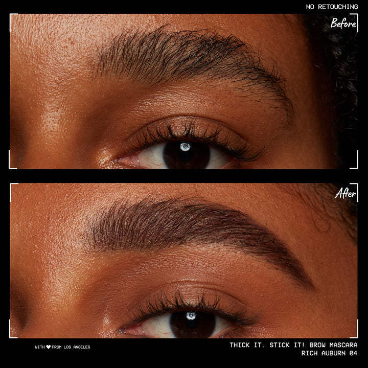 PROFESSIONAL MAKEUP Thick It Stick It Thickening Brow Mascara, Eyebrow Gel - Rich Auburn