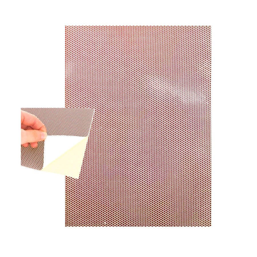Full Sheet Adhesive Match Striker Sticker Paper (8.5x11) | Replacement Stryker Stricker for Safety Matches | Peel & Stick Flint Lighter Dot Pad Custom Shape & Size (Honeycomb)