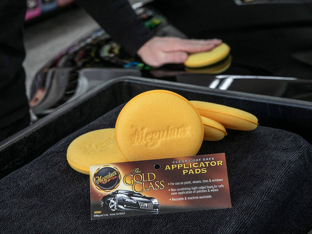 Meguiar's Foam Applicator Pad 4 Pad (Car Polish/Wax Applicator) Durable & Washable