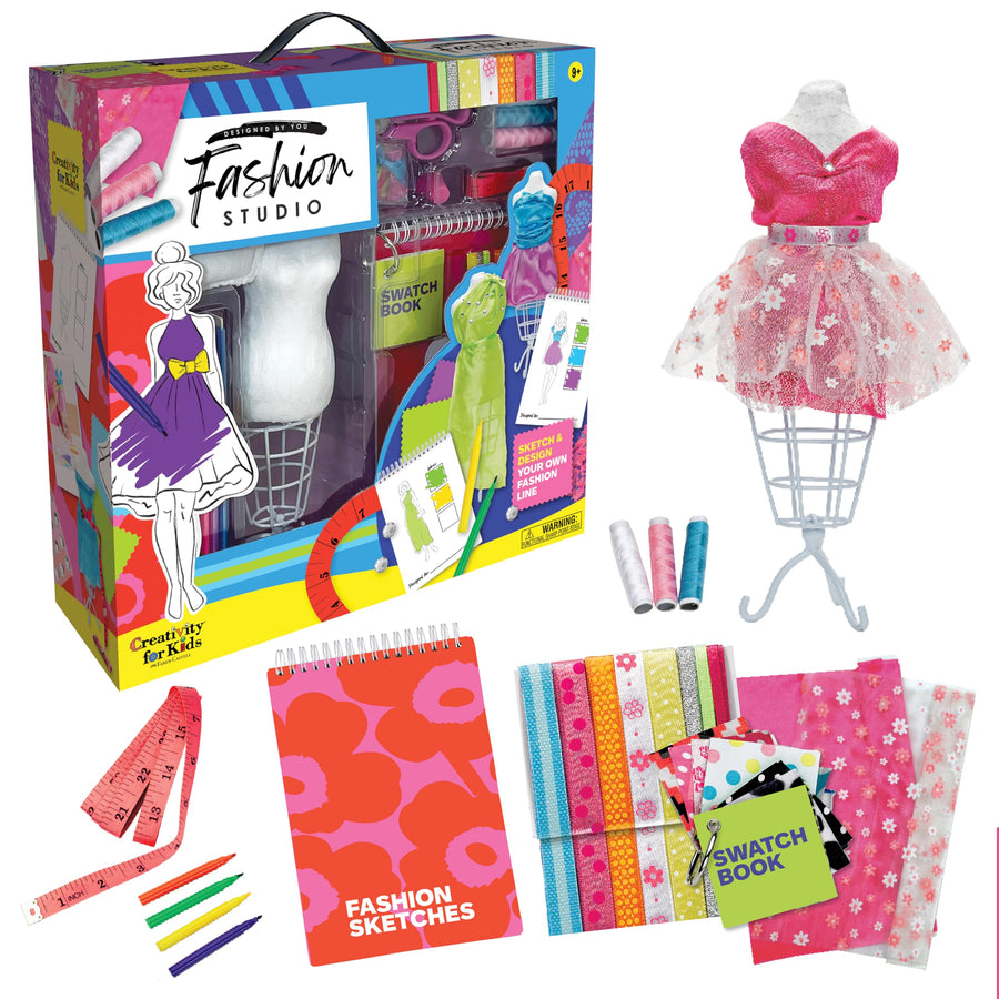 Designed by You Fashion Studio: DIY Fashion Designer Kit for Girls, Craft Kit for Teens, Gifts for Girls Ages 9-12+