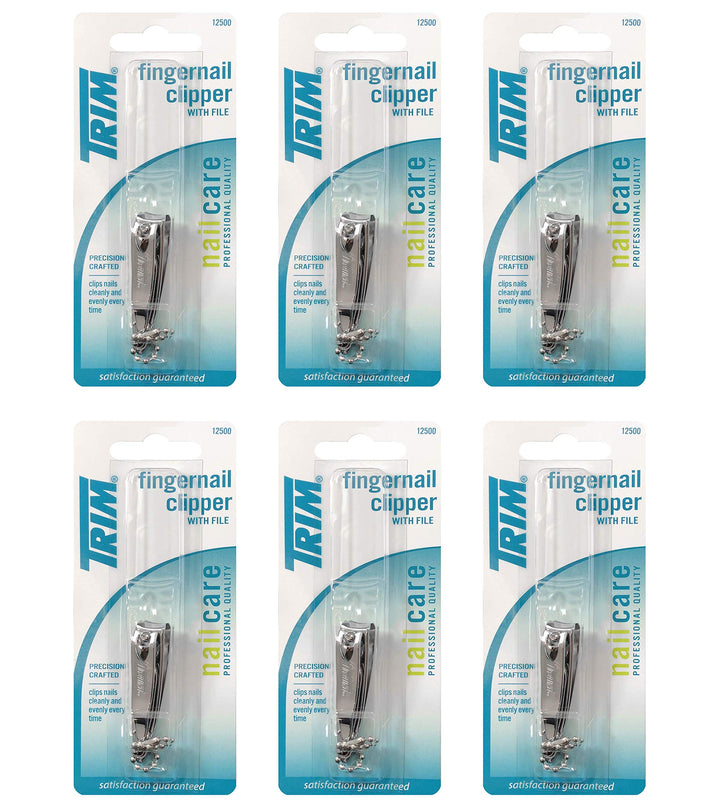 Nailcare Fingernail Steel Clipper with File, Item Number 12500 (Pack of 6)