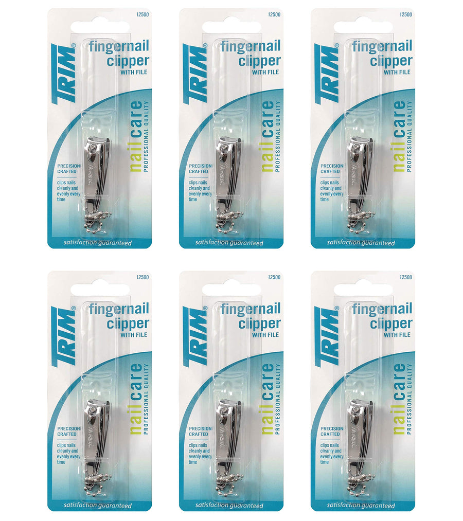 Nailcare Fingernail Steel Clipper with File, Item Number 12500 (Pack of 6)