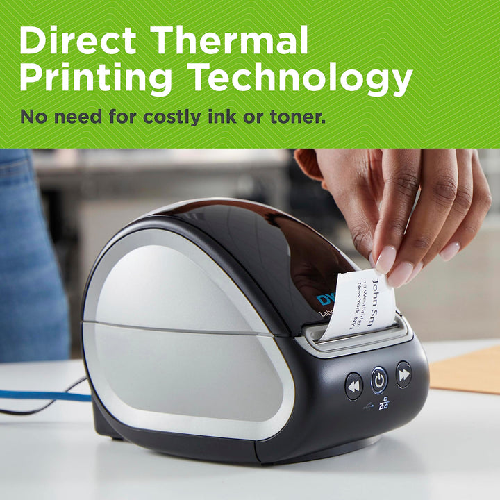 LabelWriter 550 Turbo Label Printer, Label Maker with High-Speed Direct Thermal Printing, Automatic Label Recognition, Prints Variety of Label Types Through USB or LAN Network Connectivity