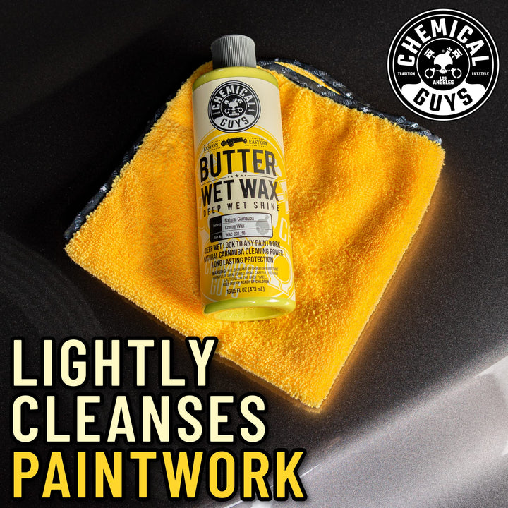 WAC_201_16 Butter Wet Wax, Deep Wet Shine for Cars, Trucks, SUVs, RVs & More, 16 fl oz, Banana Scent