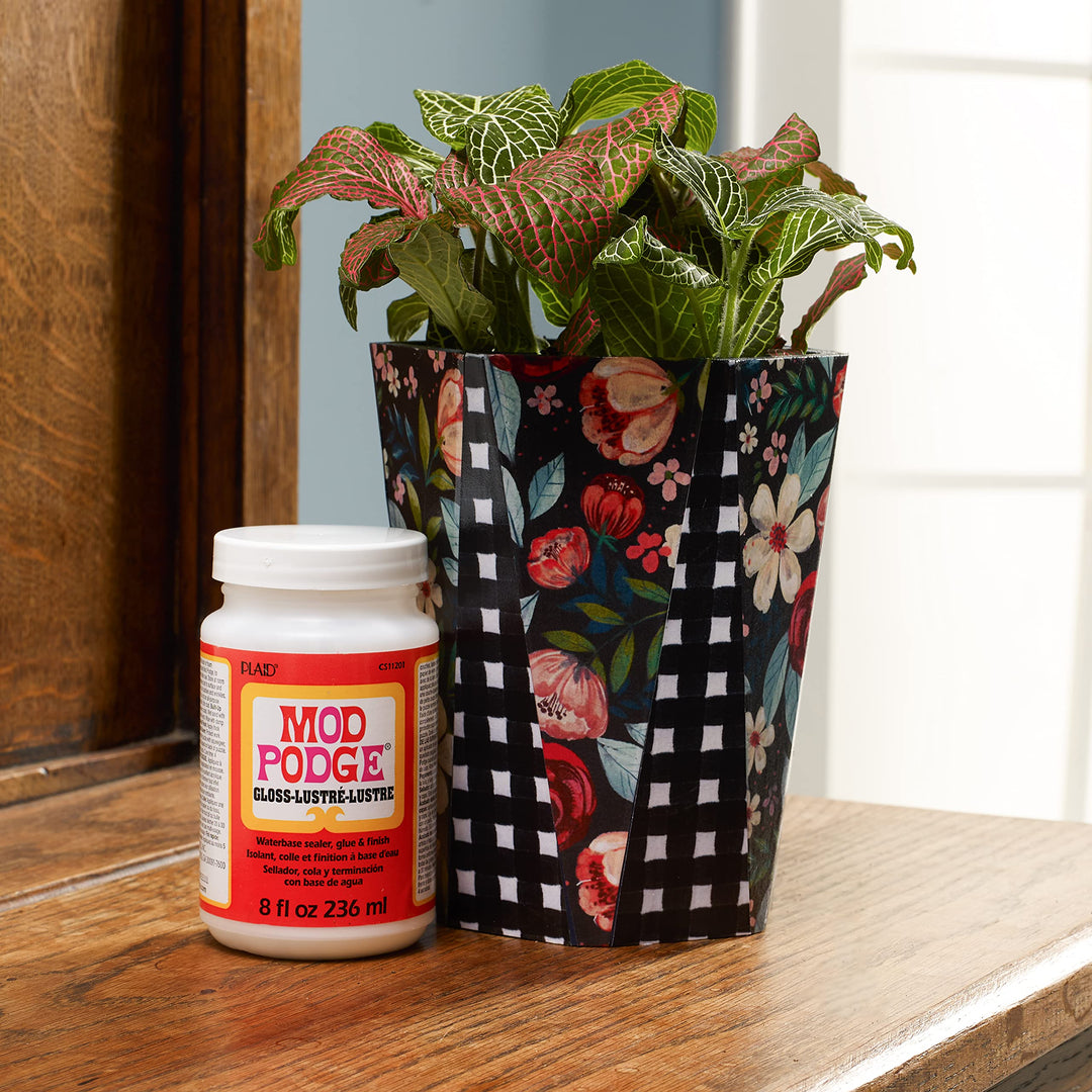 Gloss Sealer, Glue & Finish: All-in-One Craft Solution- Quick Dry, Easy Clean, for Wood, Paper, Fabric & More. Non-Toxic - Craft with Confidence, Made in USA, 8 oz., Pack of 1