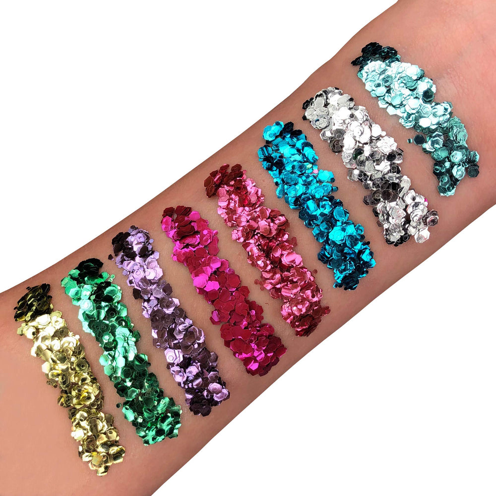 Biodegradable Eco Chunky Glitter - 100% Cosmetic Bio Glitter for Face, Body, Nails, Hair and Lips - 3g - Silver