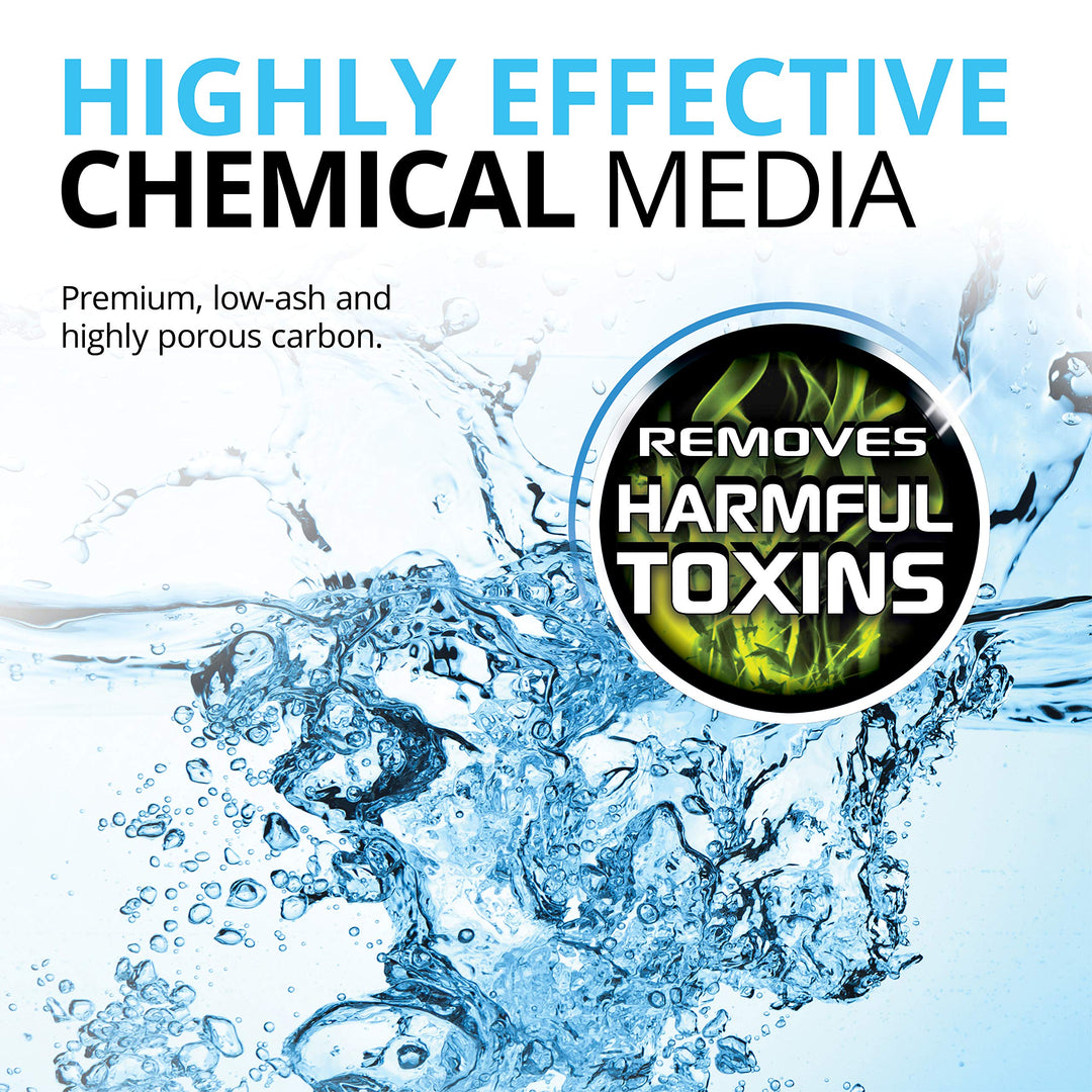 Carbon Filter Media for Aquariums, Premium Bituminous Carbon Inserts, 100-gram Nylon Bags, 3 Count (Pack of 1), A1440