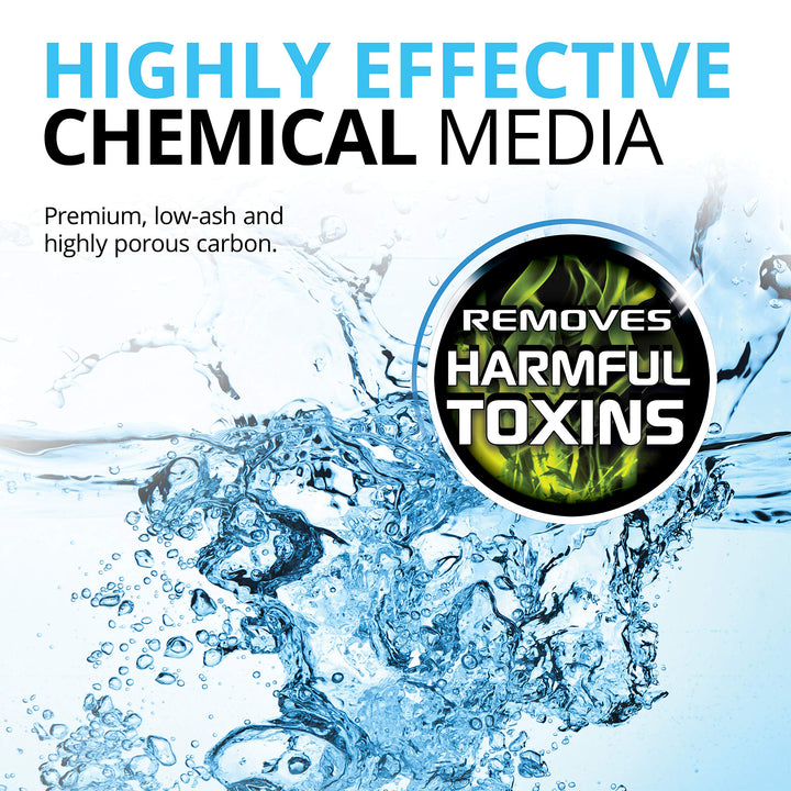 Carbon Filter Media for Aquariums, Premium Bituminous Carbon Inserts, 100-gram Nylon Bags, 3 Count (Pack of 1), A1440
