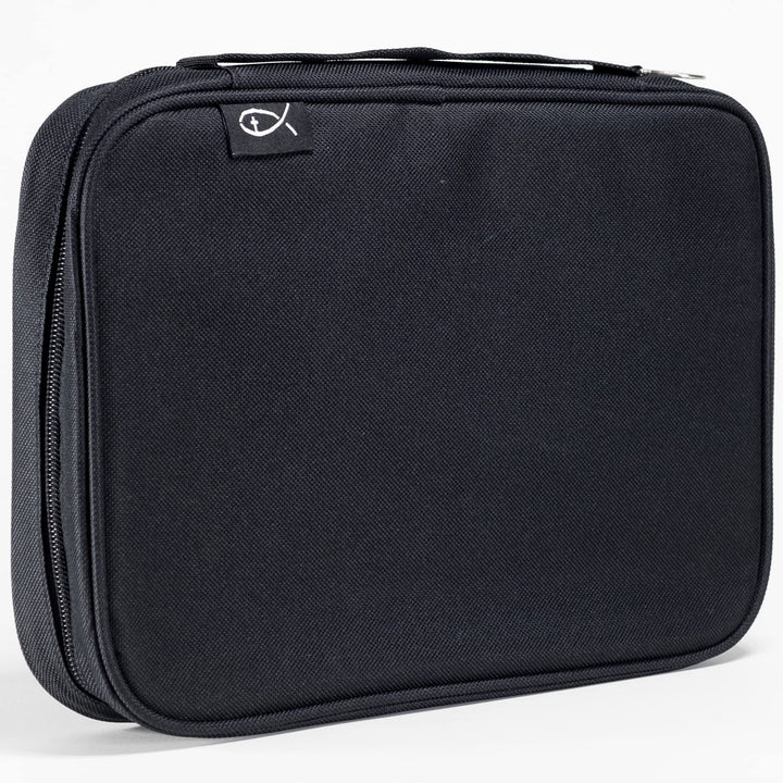 , Canvas Bible Case - Black Bible Cover for Men and Women - for Compact, X-Large and XX-Large Books