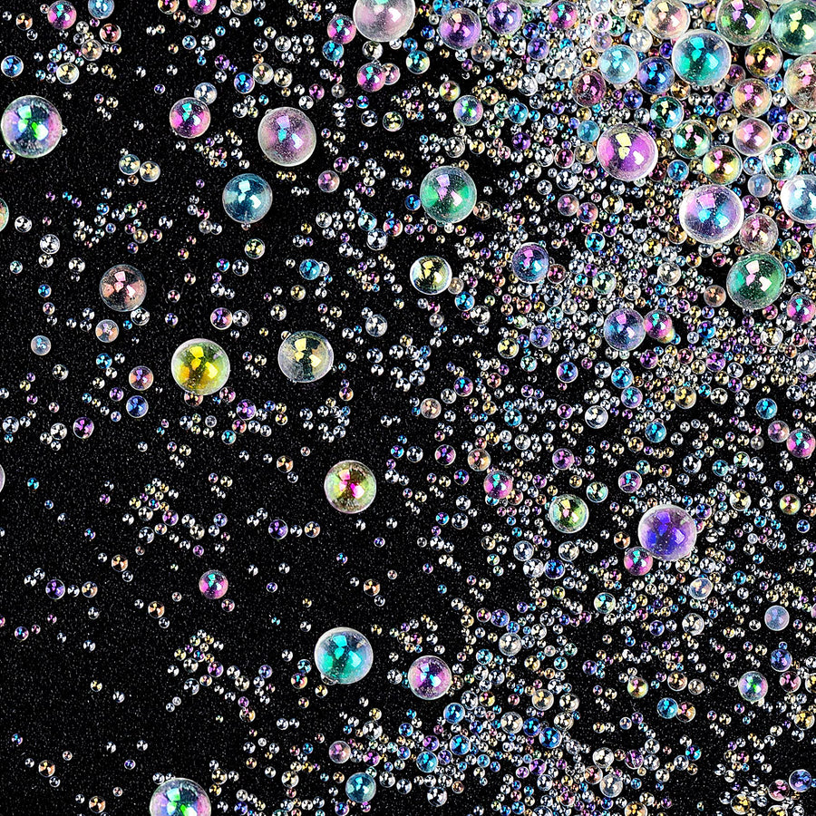225g UV Resin Bubble Beads, Mini Transparent Colorful Beads, No Hole Tiny Beads, Coloful Resin Supplies Accessories for Resin Molds Resin Fillers Jewelry Making(0.4mm to 3mm)