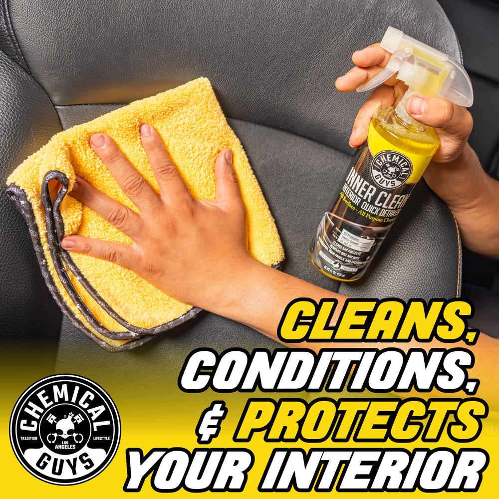 SPI_663_16 InnerClean Quick Detailer with Pineapple Scent, High Performance Interior and Dashboard Cleaner, Dust Repellent, Easy to Use Non Greasy Formula, 16 fl oz