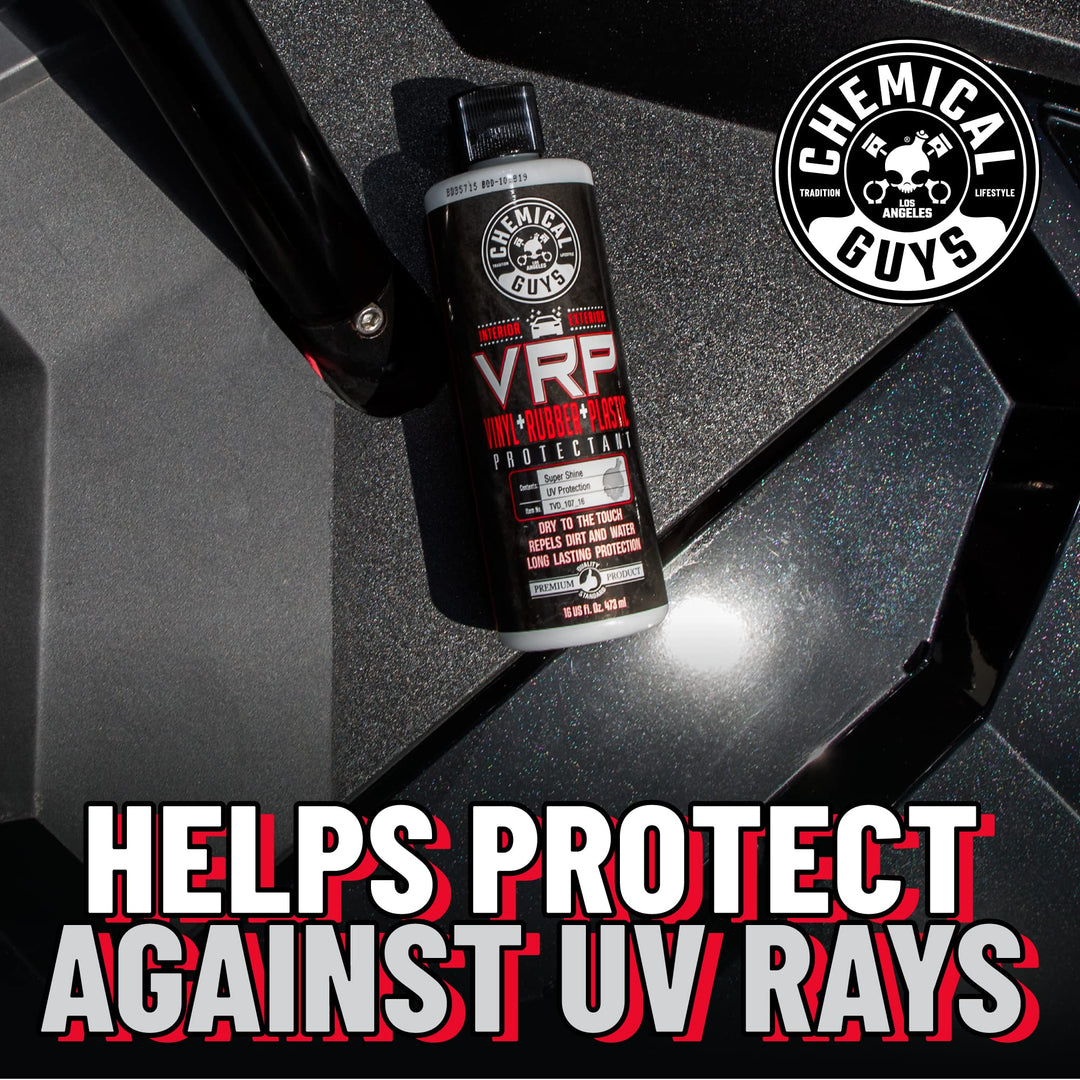 TVD_107_16 VRP Vinyl, Rubber and Plastic Non-Greasy Dry-to-the-Touch Long Lasting Super Shine Dressing for Tires, Trim and More, Safe for Cars, Trucks, SUVs, RVs & More, 16 fl oz