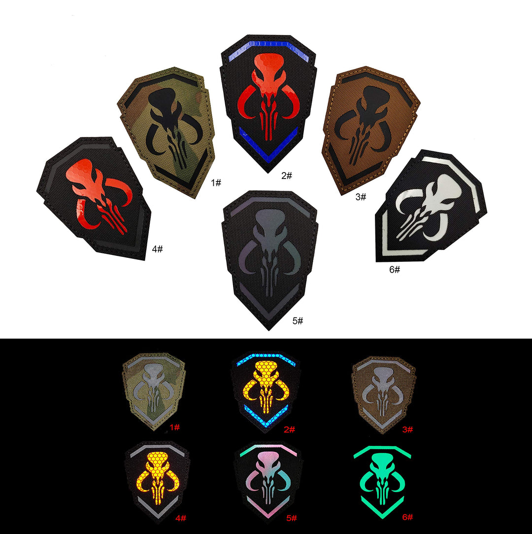 IR Patch Infrared Reflective Morale-Emblem Badge Tactical Military Hook & The Loop for Backpacks Caps Jersey Jeans Jacket (CP)
