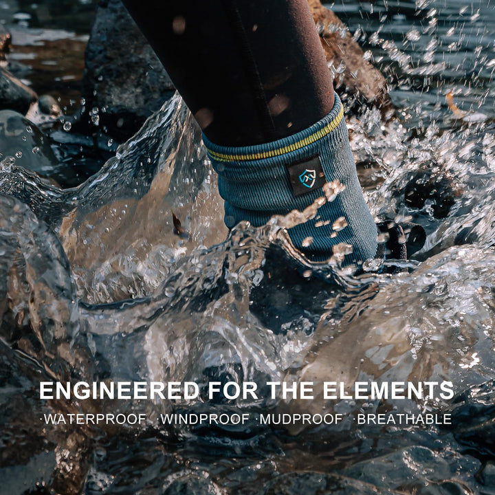 Waterproof Socks for Men and Women, Essential for Hiking, Walking, Outdoor Activities in Cold Wet Weather – Combed Cotton Inners, Unisex MD, Hi-vis Yellow