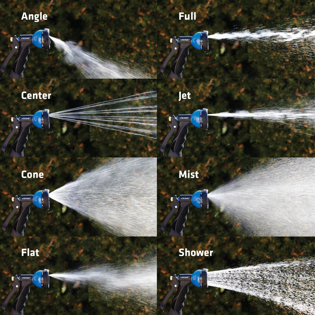 Hose Nozzle, Garden Hose Nozzle with 8 Spray Patterns, Adjustable Heavy Duty Water Hose for Washing Car, Watering Plants, Washing Pets, and Home Use