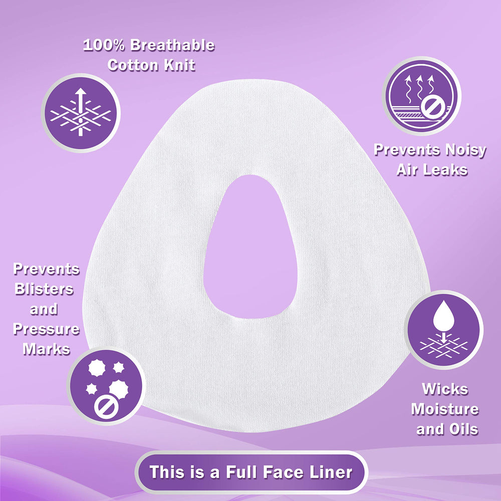 Full Face Cpap Mask Liners (K3-FL) - Reduce Noisy Air Leaks and Painful Blisters - Cpap Supplies and Accessories - Compatible with Resmed Respironics DeVilbiss