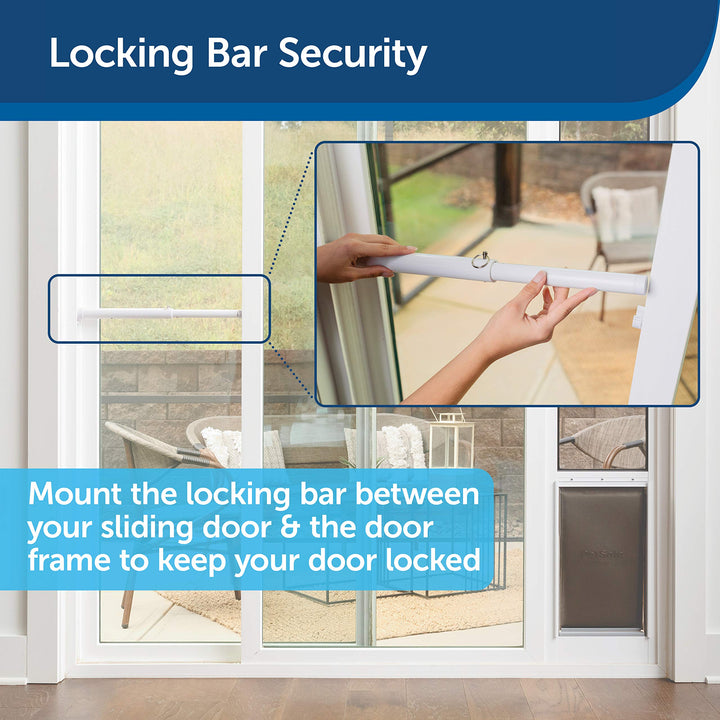 Extreme Weather Sliding Glass Pet Door - Easy to Install, Perfect for Rental Homes and Apartments - Adjustable Height 75 7/8 to 80 11/16 - Insert for Patio Sliding Glass Doors, Large Size