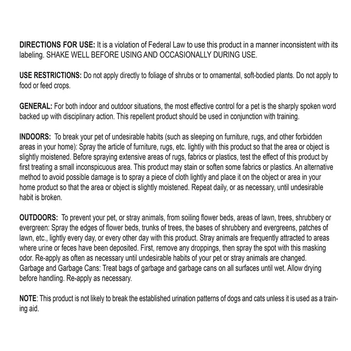 Keep Off Pet Repellent Spray for Outdoors & Indoors, Dog & Cat Chew & Scratch Deterrent, 10 oz.