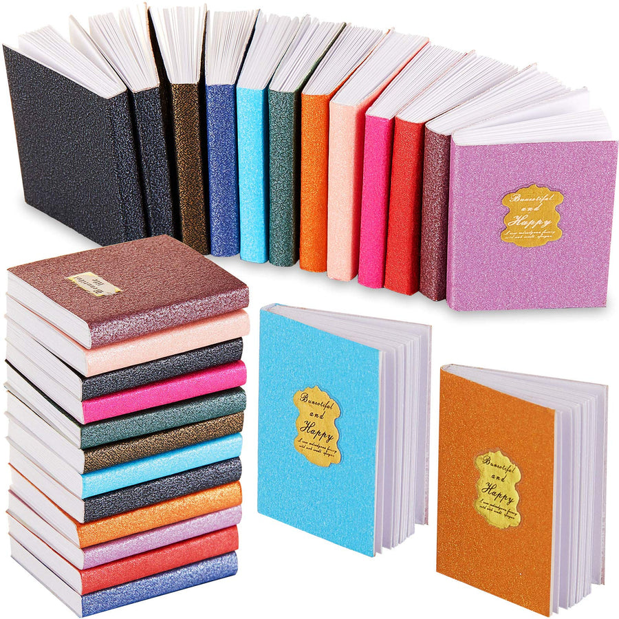 1:12 Scale Miniatures Dollhouse Books Assorted Miniatures Books Dollhouse Mini Books Dollhouse Decoration Accessories Doll Toy Supplies for Christmas Pretend Play 24 Pieces(Label Style)
