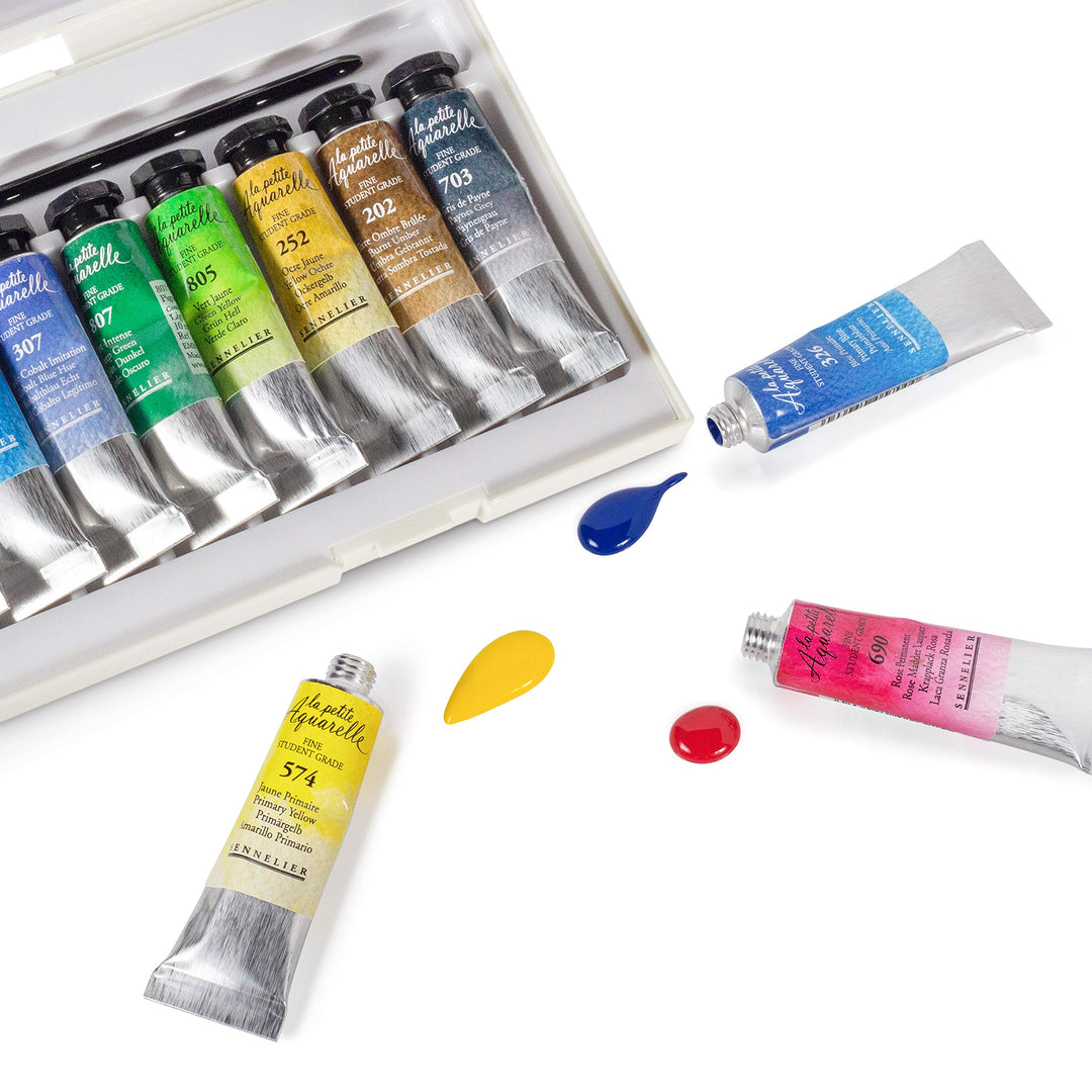 Sennelier La Petite Aquarelle Watercolor Set, 0.33 Fl Oz (Pack of 12), Multicolor