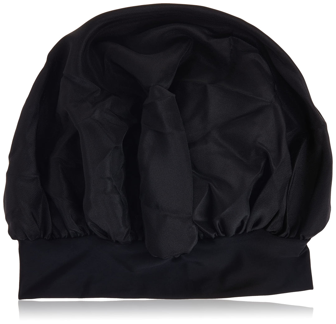 Satin Wide Edge Bonnet Black