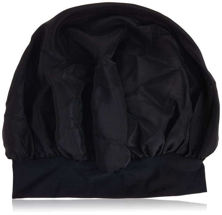 Satin Wide Edge Bonnet Black