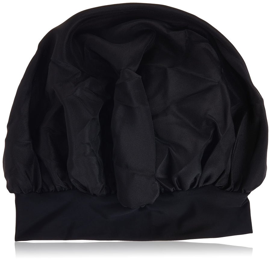 Satin Wide Edge Bonnet Black