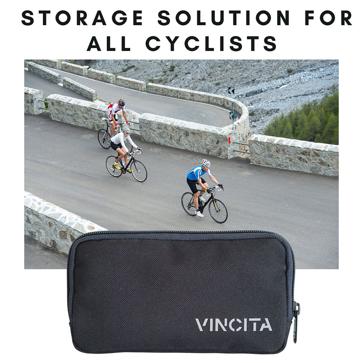 Essentials Case - Cycling Wallet Made from Tough 600D Polyester Water-Repellant Storage Pouch - Ideal Road Bike Cyclist to Store Spare Tubes, Tyre Levers, Keys, Cards and Phone