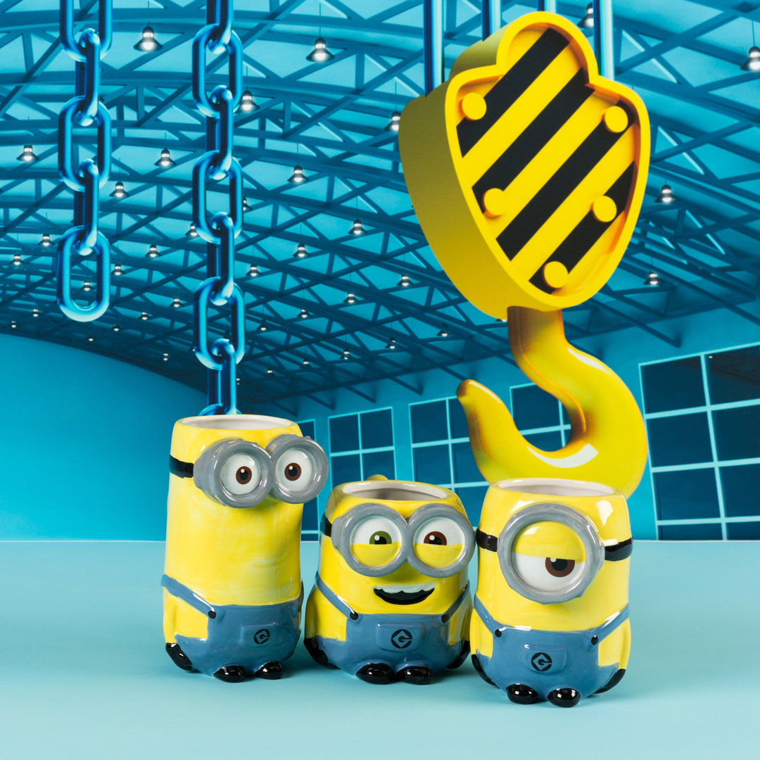 Despicable Me Kevin Minion 3D Sculpted Ceramic Coffee Mug for Hot Drinks, 14 oz