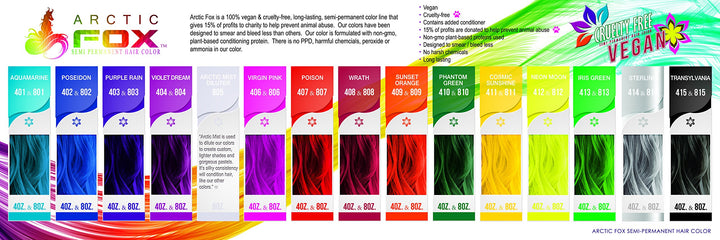 Vegan and Cruelty-Free Semi-Permanent Hair Color Dye (4 Fl Oz, NEON MOON)