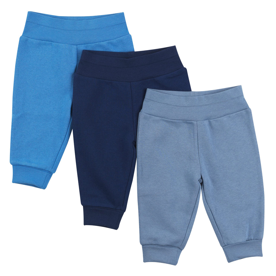 Hanes Fleece Pull-On Pants, Flexy Super Soft 4-Way Sweatpants, Stretch Joggers for Babies & Toddlers, Pink/Pink Grey Stripe, 0-6 Months