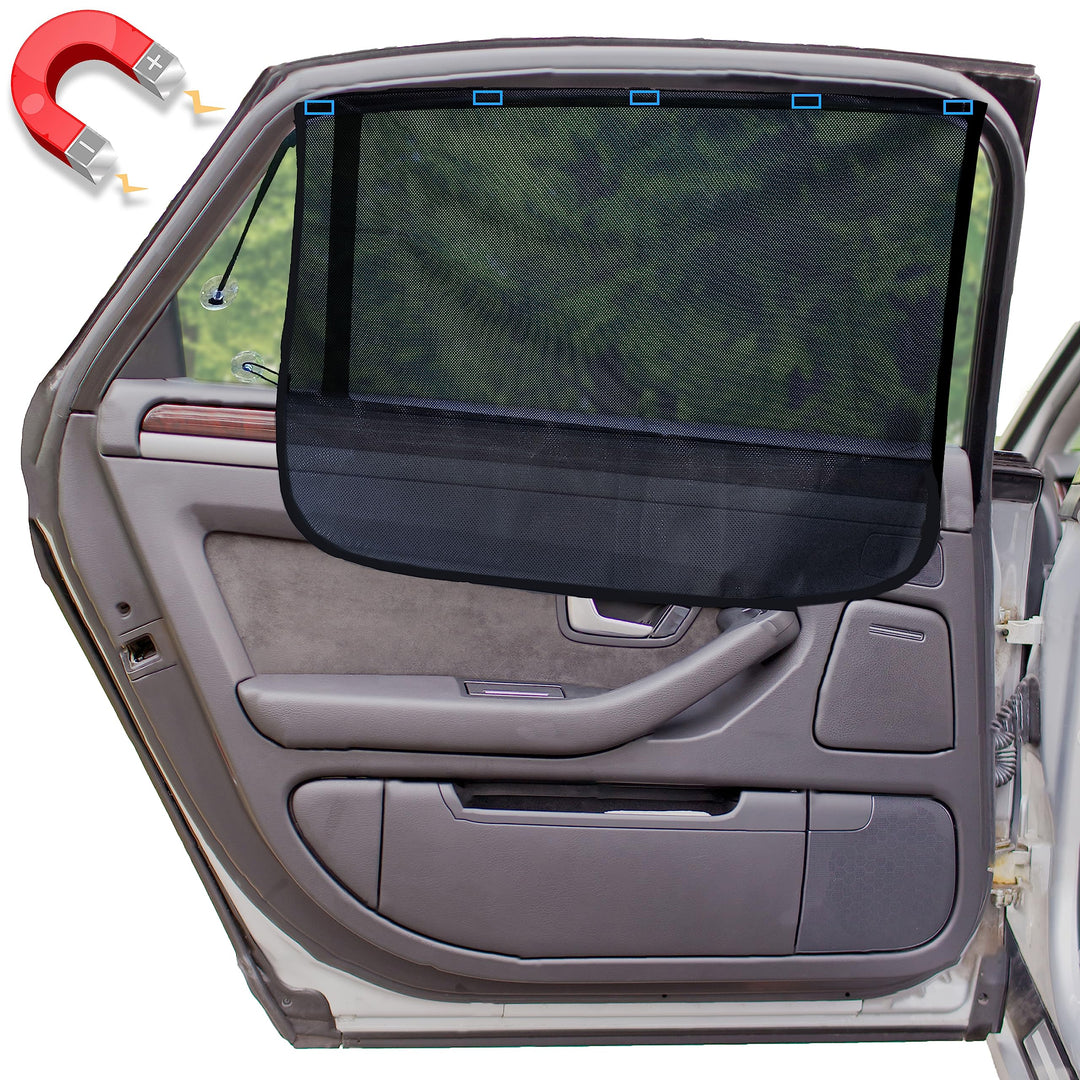 Magnetic Car Side Window Sun Shade (1 Pack) | Rear Window Sunshade for Car Blocks UV Rays | Baby Car Shades for Side Windows Ensures Privacy Protection | Baby Car Travel Accessories (26x19)