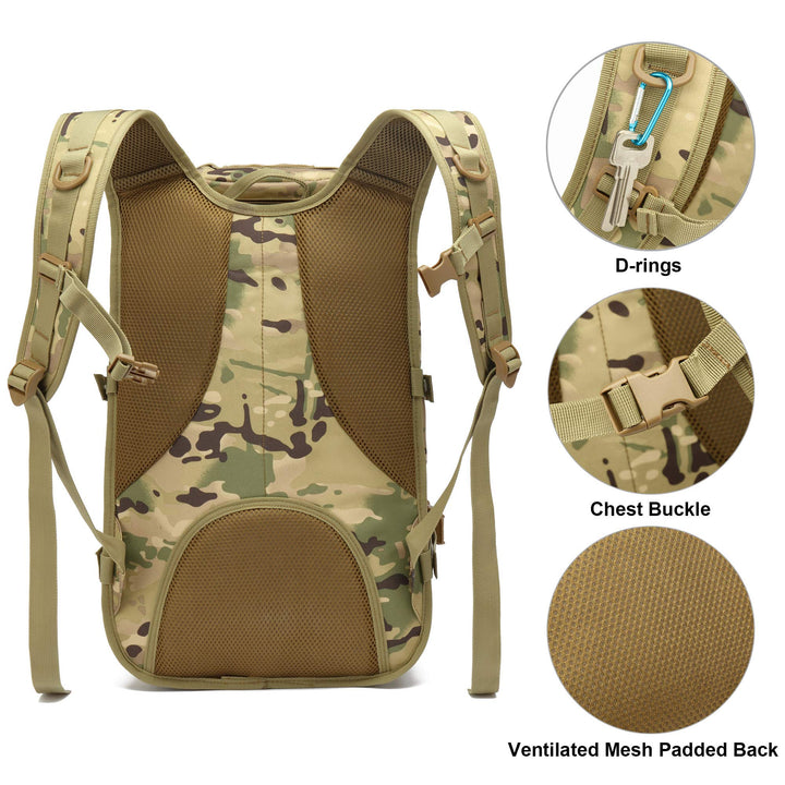 Camo Tactical Backpack for Men, Military Survival Army Backpacks for Camping Hiking Trekking