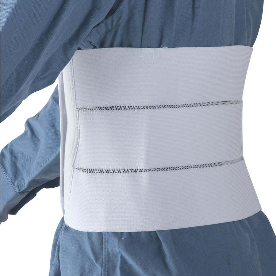 Duro-Med 9 3 Panel Abdominal Binder (30-45), White, Extra Small