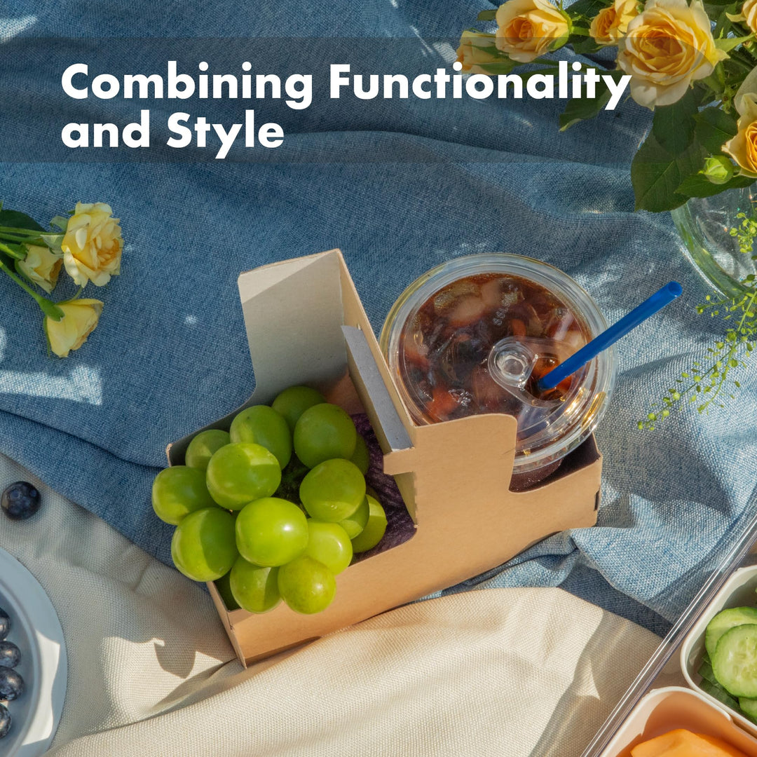 2 Cup Drink Carrier with Handle for Delivery, 25 Pack Portable Foldable Drink Carrier Caddy for 12-30 oz Cold Hot Drinks, to Go Cups Holder for Take Out, Uber Eats, Doordash, Grubhub