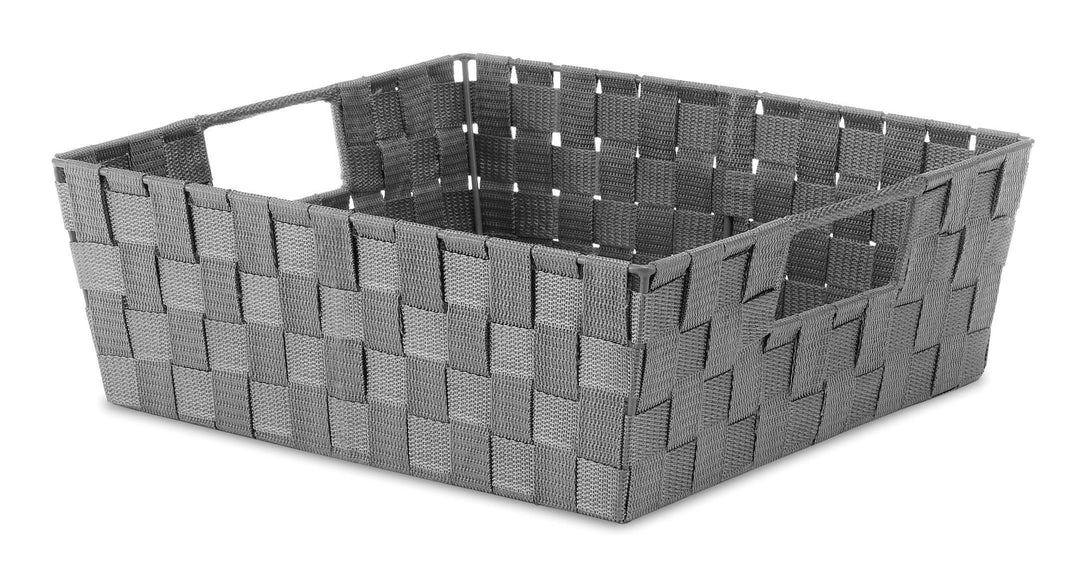 Whitmor Woven Strap Shelf Tote, Savvy Gray