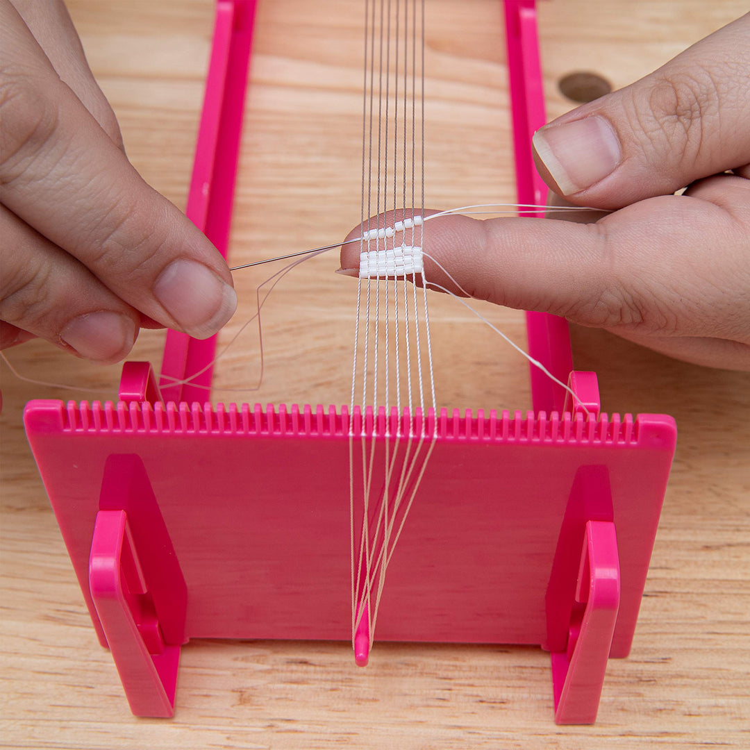 LoomEEZ Japanese Bead Loom Kit – Includes Adjustable Loom, Miyuki Glass Beads, Thread & Needle, Warp Thread, Findings and Instructions – Make Bracelets, Necklaces, Belts, and More